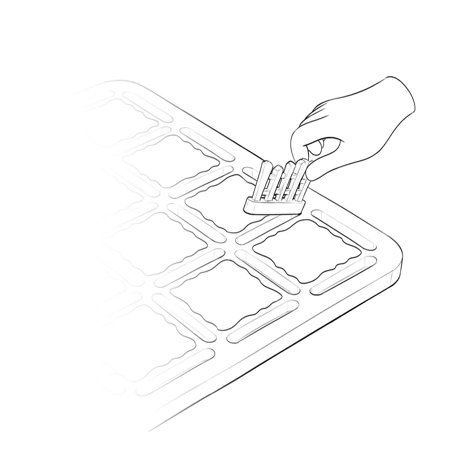 Placing a fence piece on the board